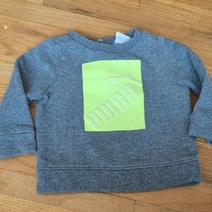 Puma  Gray Sweatshirt with Yellow Logo